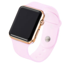 Load image into Gallery viewer, 2020 nova rosa casual relógios de pulso feminino relógio led digital esporte masculino relógio de pulso silicone feminino reloj mujer erkek kol saati
