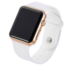 Load image into Gallery viewer, 2020 nova rosa casual relógios de pulso feminino relógio led digital esporte masculino relógio de pulso silicone feminino reloj mujer erkek kol saati
